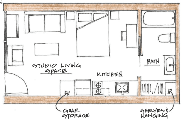 Studio, 1 bath, 314 sqft, $1,275
