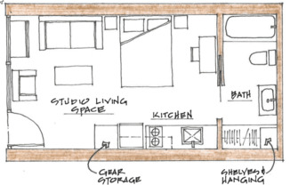 Studio, 1 bath, 314 sqft, $1,275