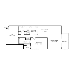 1 bed, 1 bath, 737 sqft, $1,615