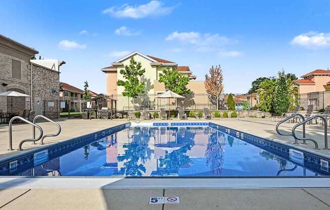 A heated swimming pool open from April through September.