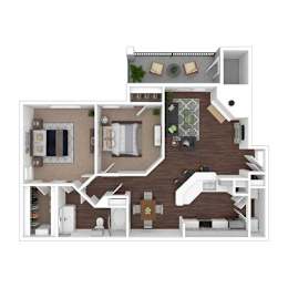 2 beds, 1 bath, 912 sqft, $1,349