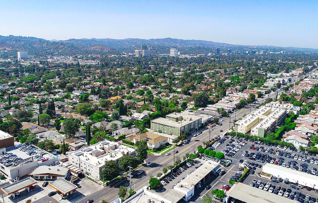 Aerial view photo of Magnolia and Van Nuys Blvd. in Sherman Oaks.