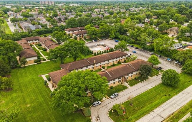 Aerial View at The Clarendon Apartment Homes, Clarendon