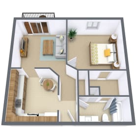 1 bed, 1 bath, 595 sqft, $810