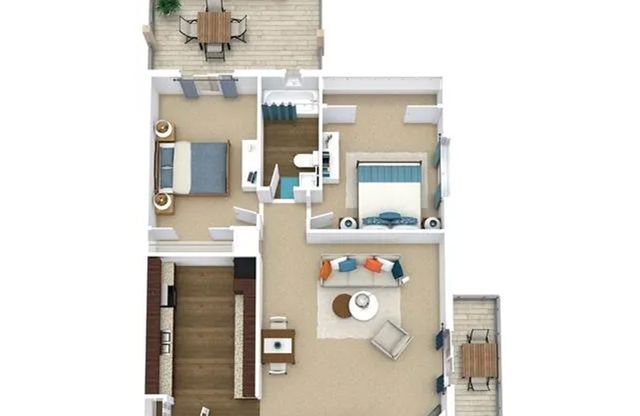 2 beds, 1 bath, 1,010 sqft, $1,529