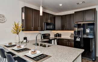 Kitchen at West Line Flats Apartments in Lakewood, CO
