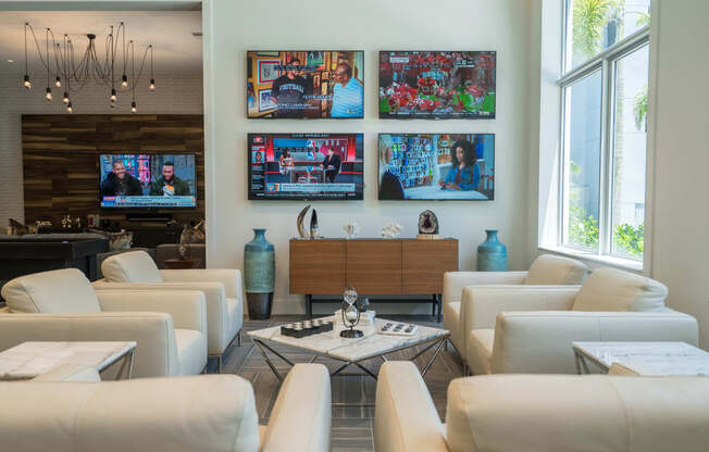 Elegant Clubhouse with 5 TVs at Allure by Windsor, Boca Raton, FL