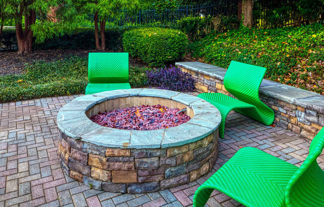 Evergreen Lenox Park Apartments fire pit