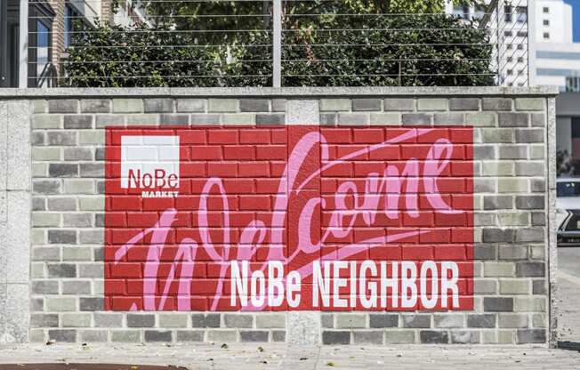 NoBe Market Apartments Neighborhood Sign