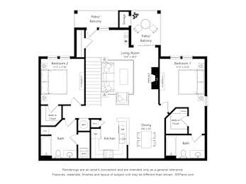 2 beds, 2 baths, 1,259 sqft, $2,563