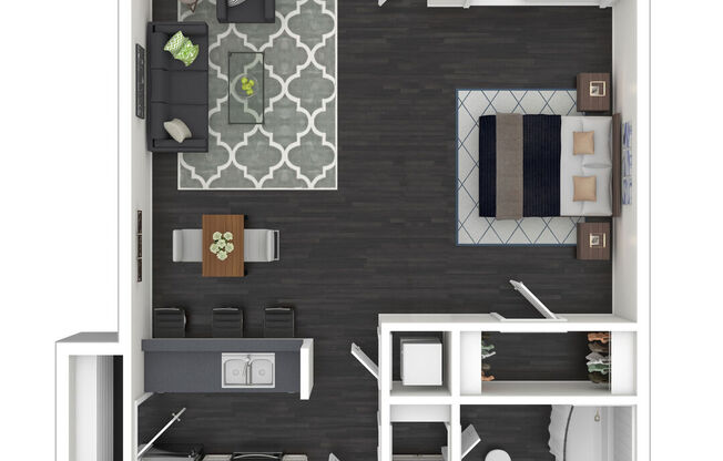 Studio, 1 bath, 598 sqft, $2,026