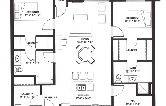 2 beds, 2 baths, 1,275 sqft, $2,822