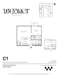 1 bed, 1 bath, 624 sqft, $1,760