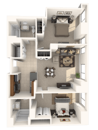 2 beds, 2 baths, 1,150 sqft, $2,590