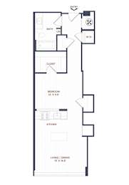 Studio, 1 bath, 600 sqft, $1,945