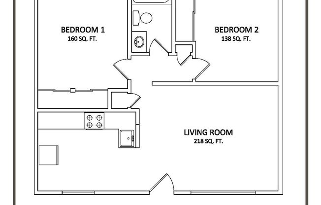 2 beds, 1 bath, 747 sqft, $1,495, Unit 531-251