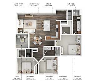 3 beds, 2 baths, 1,265 sqft, $1,499