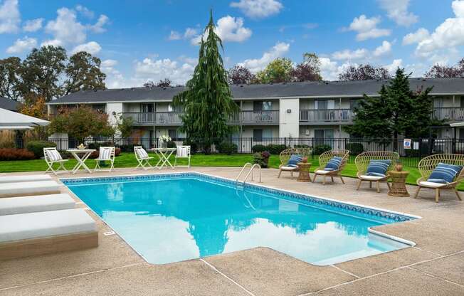 the swimming pool at our apartments