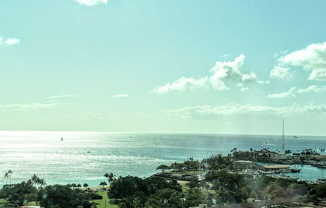 Koolani Kakaako Fully Furnished 2 Bedroom 2 Bathroom 2 Parking Executive Condominium with Ocean and Sunset Views