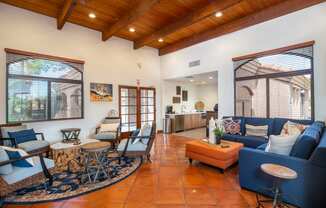 Clubroom with seating area