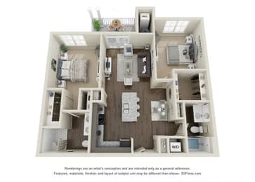 2 beds, 2 baths, 1,014 sqft, $1,910