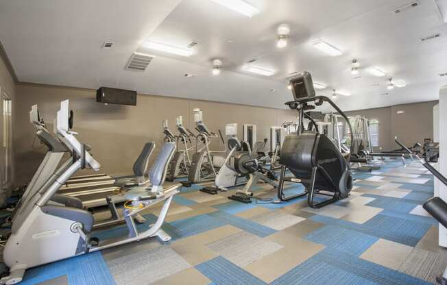 fitness center with equipment