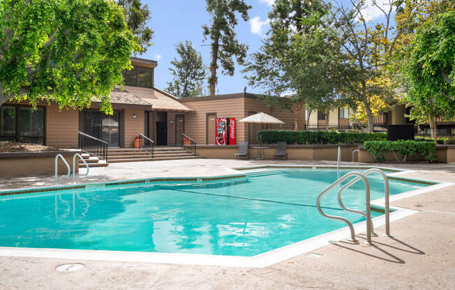 the swimming pool at our apartments