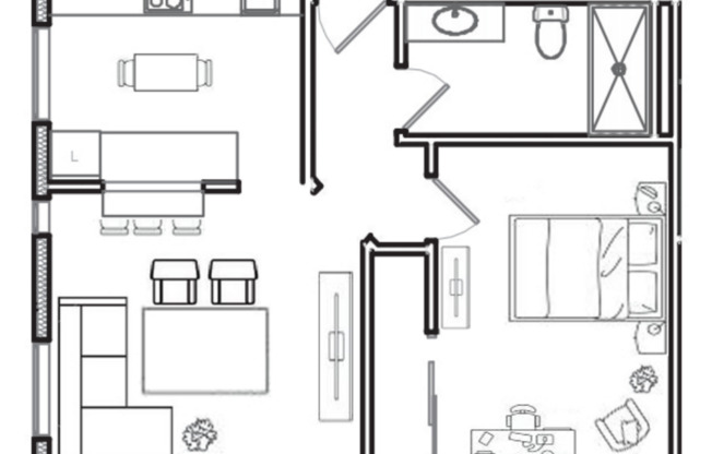 1 bed, 1 bath, $2,415, Unit 11