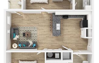 2 beds, 2 baths, 1,120 sqft, $1,590, Unit 9-303