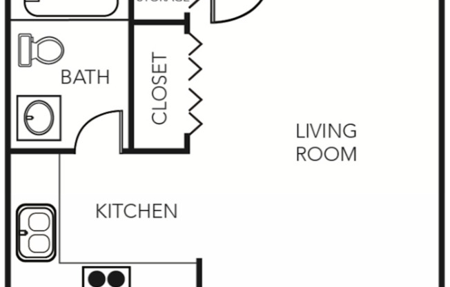 Studio, 1 bath, 295 sqft, $1,516