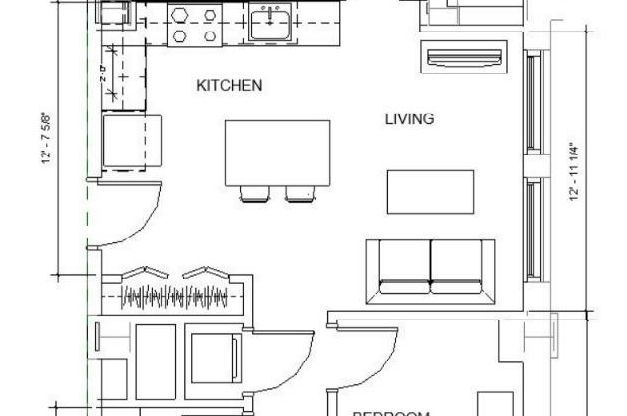 1 bed, 1 bath, 609 sqft, $1,408