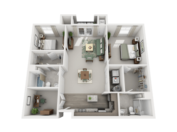 2 beds, 2 baths, 1,327 sqft, $1,860