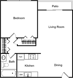 1 bed, 1 bath, 680 sqft, $2,700