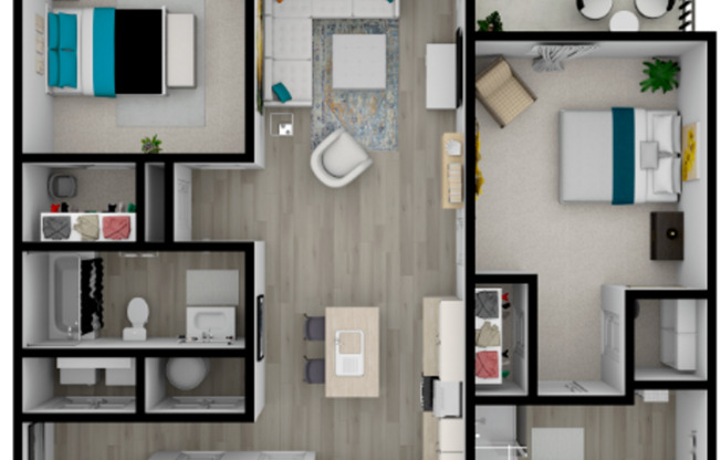 2 beds, 2 baths, 1,145 sqft, $2,070, Unit B27