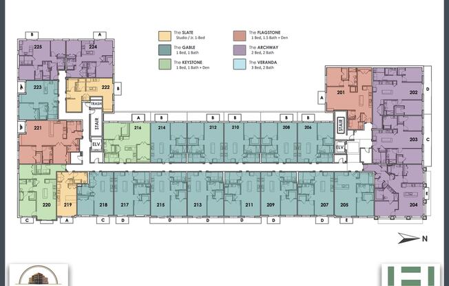 a floor plan of the second floor of a building
