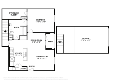 1 bed, 1 bath, 889 sqft, $1,214