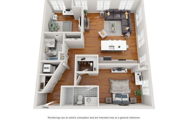 2 beds, 2 baths, 1,050 sqft, $1,850, Unit 310