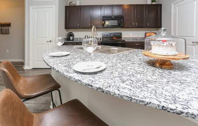 Granite Counter Tops In Kitchen at Hurstbourne Estates, Louisville