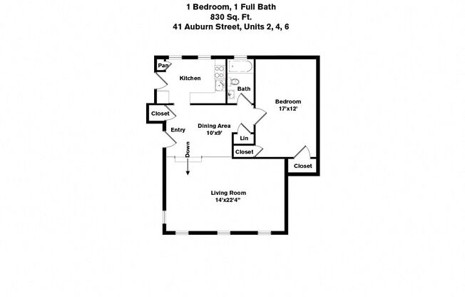 1 bed, 1 bath, 896 sqft, $3,695