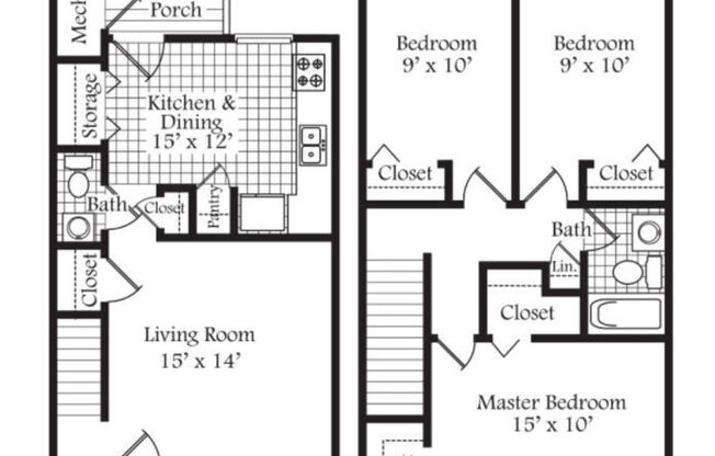 3 beds, 1.5 baths, 1,100 sqft, $1,280