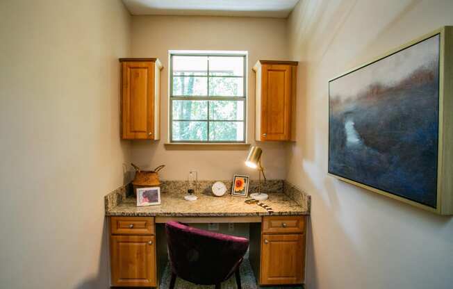 Built-In Desk at Stone Creek at Brookhaven Apartment Homes in North Druid Hills