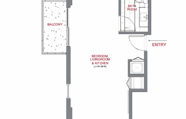 Studio, 1 bath, 483 sqft, $1,939