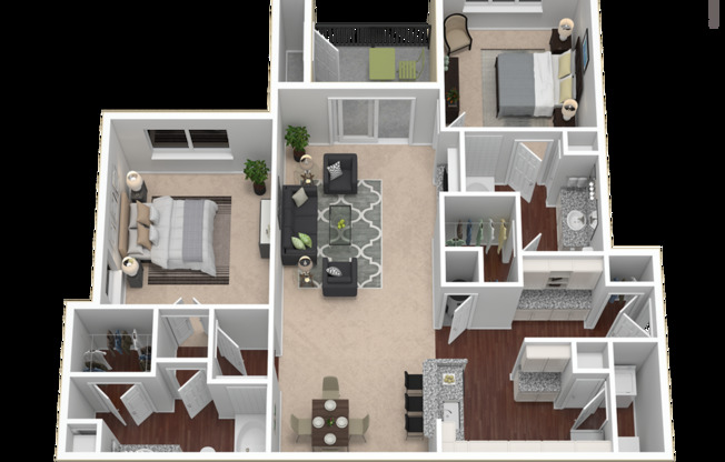 2 beds, 2 baths, 1,488 sqft, $2,352