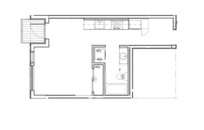 Studio, 1 bath, 278 sqft, $1,825, Unit 203