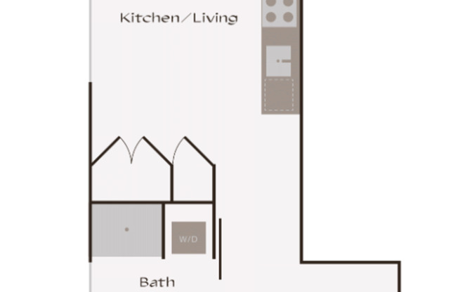 Studio, 1 bath, 362 sqft, $1,595, Unit 227