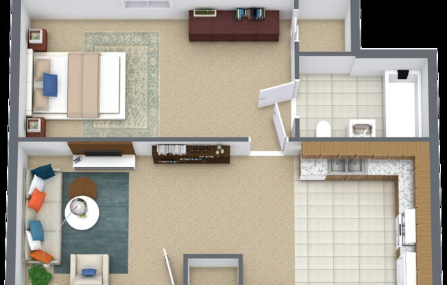 1 bed, 1 bath, $865, Unit 3600-2