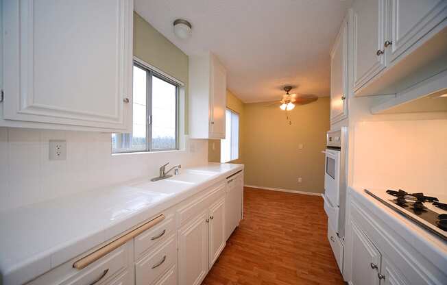 Ocean View Townhomes galley style kitchen