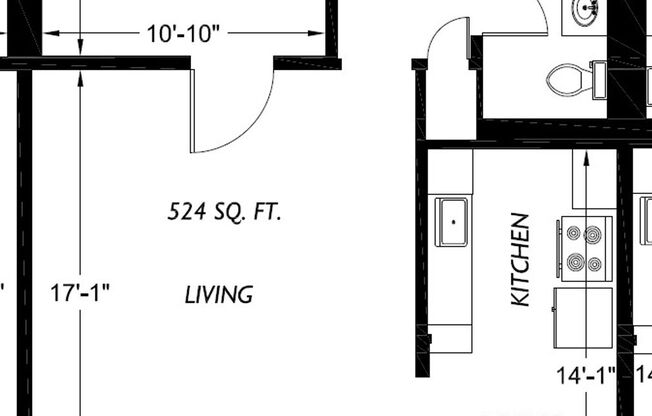 Studio, 1 bath, 462 sqft, $1,595, Unit H
