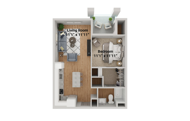 1 bed, 1 bath, 710 sqft, $1,812, Unit D-306