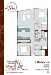 2 beds, 2 baths, $3,619